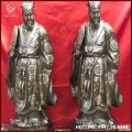 Tượng Khổng Minh bằng đồng đỏ khảm tam khí