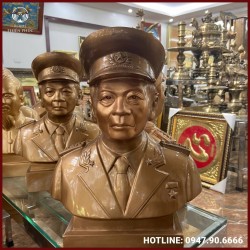 Tượng Đại Tướng Võ Nguyên Giáp bằng đồng đỏ giả cổ cao cấp 