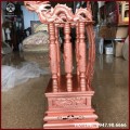 Ngai thờ chạm song long bằng đồng đỏ linh thiêng