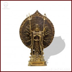 Tượng Thiên Thủ Thiên Nhãn dáng đứng bằng đồng vàng tinh xảo