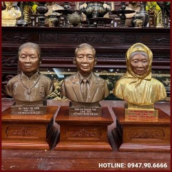 Tượng chân dung cụ ông, cụ bà bằng đồng 