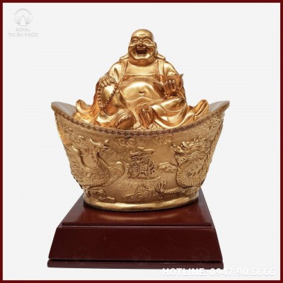  Tượng di lặc ngồi trên thỏi kim nguyên bảo