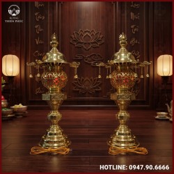 Đèn thờ chuông bằng đồng vàng cao cấp