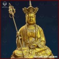 Tượng Địa Tạng Vương Bồ Tát áo hoa đồng vàng cao 30cm