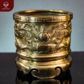 Bát hương gia tiên bằng đồng vàng catut đường kính 18cm