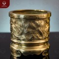 Bát hương gia tiên bằng đồng vàng catut đường kính 18cm