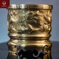 Bát hương gia tiên bằng đồng vàng catut đường kính 18cm
