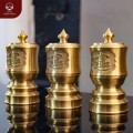Bộ đài thờ Chiêu Tài Tấn Bảo bằng đồng vàng mộc 