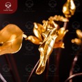 Bó hoa sen thờ bông gỗ dát vàng 9999 cao 50-70cm