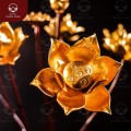 Bó hoa sen thờ bông gỗ dát vàng 9999 cao 50-70cm