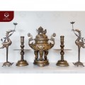 Bộ ngũ sự bằng đồng khảm tam khí đỉnh Ngũ Phúc Lâm Môn