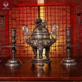 Bộ ngũ sự đồng đỉnh rồng ngũ phúc khảm tam khí dát điểm vàng