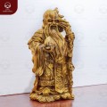 Bộ tượng Tam đa Phúc Lộc Thọ bằng đồng vàng cao 45cm ngang 20cm 