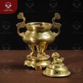 Đỉnh đồng catut vân mây đường kính 20cm thờ cúng gia tiên