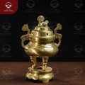Đỉnh đồng catut vân mây đường kính 20cm thờ cúng gia tiên