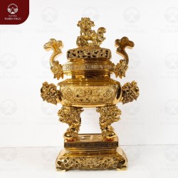 Đỉnh đồng Đài Loan dáng vuông cao 70cm, nặng 20.9kg