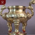Đỉnh hương đồng vàng catut bày bàn thờ chạm hoa sòi 