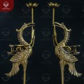 Hạc thờ để bàn bằng đồng vàng 2 công nghệ cao 50cm  