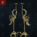Hạc thờ để bàn bằng đồng vàng 2 công nghệ cao 50cm  