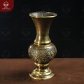 Lọ hoa bằng đồng 2 công nghệ chạm nổi vườn Cúc cao 40cm 