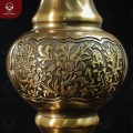 Lọ hoa bằng đồng 2 công nghệ chạm nổi vườn Cúc cao 40cm 