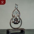 Lư xông trầm hồ lô bằng đồng vàng hun nâu cố kính