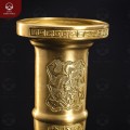Ống đựng hương Phúc Lộc Thọ cao 30cm bằng đồng vàng mộc