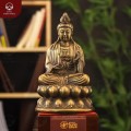 Tượng Đại Thế Chí Bồ Tát ngồi thiền trên tòa sen báu bằng đồng vàng