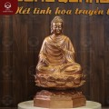 Tượng Đức Phật Thích Ca Mâu Ni ngự trên tòa sen bằng đồng đỏ
