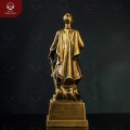 Tượng Đức Thánh Trần đế tam cấp bằng đồng vàng cao 30cm