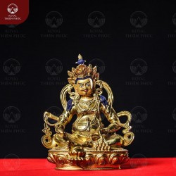 Tượng Hoàng Thần Tài Dzambala bằng đồng vàng Đài Loan sơn màu