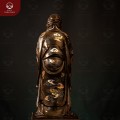 Tượng Khổng Tử đứng chắp tay bằng đồng khảm tam khí kỹ 
