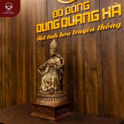 Tượng Mẫu Cửu Trùng Thiên ngồi ngai rồng bằng đồng khảm tam khí