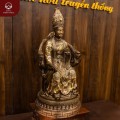 Tượng Mẫu Cửu Trùng Thiên ngồi ngai rồng bằng đồng khảm tam khí