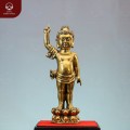 Tượng Phật Đản Sinh đứng trên tòa sen bằng đồng vàng cao 40cm