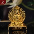 Tượng Phật nhỏ để xe ô tô bằng đồng mạ vàng đẹp thiêng liêng 