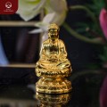 Tượng Phật nhỏ để xe ô tô bằng đồng mạ vàng đẹp thiêng liêng 