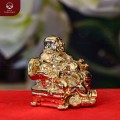 Tượng Phật nhỏ để xe ô tô bằng đồng mạ vàng đẹp thiêng liêng 