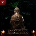 Tượng Phật Thích Ca thiền định bằng đồng vàng hun giả cổ