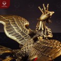 Tượng Phượng Hoàng sải cánh bằng đồng vàng kích thước 18x29x22 cm