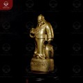 Tượng quản gia bằng đồng vàng màu nhũ 24,5x10,5cm nặng 2,1kg