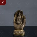 Tượng Quan Thế Âm Bồ Tát và bàn tay Phật bằng đồng vàng