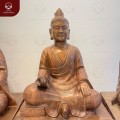 Tượng Tam Tòa Thánh Mẫu ngồi trang nghiêm bằng đồng vàng hun