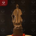 Tượng Trần Hưng Đạo đứng trên sóng bằng đồng đỏ khảm tam khí để bàn