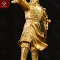 Tượng Trần Quốc Tuấn đứng chỉ tay cao 25cm bằng đồng catut 