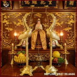 Đôi hạc thờ bằng đồng catut