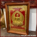 Tranh Phật Thích Ca bằng đồng dát vàng