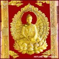 Tranh Phật Thích Ca bằng đồng dát vàng