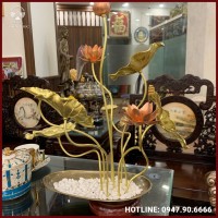 Chậu hoa sen bằng đồng cao cấp 
