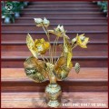 Hoa sen thờ bằng đồng mạ vàng